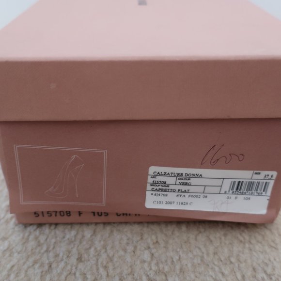 MIU MIU BLACK CALF LEATHER ROUND TOE PUMPS *Classic* WITH BOX - Picture 8 of 10